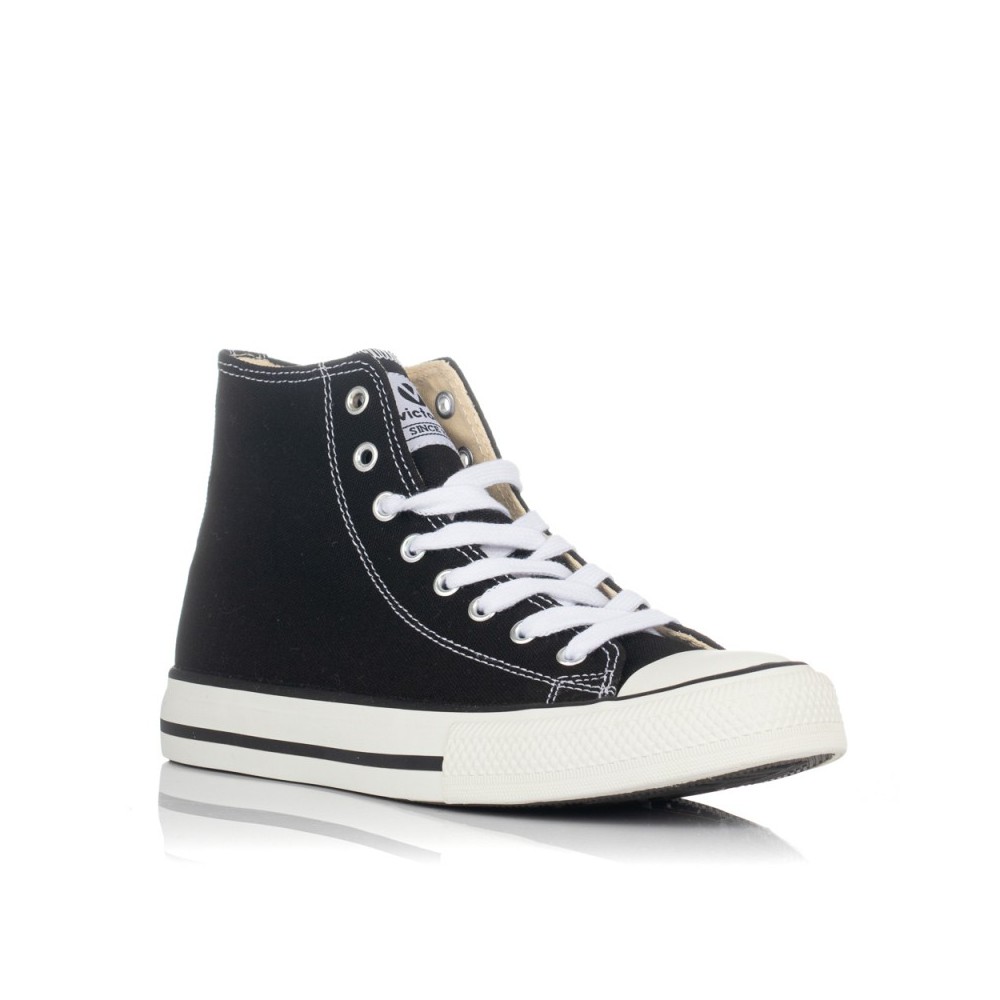Zapatillas Lona Victoria Tribu Botín Basket Mujer Negro