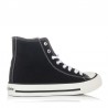 Zapatillas Lona Victoria Tribu Botín Basket Mujer Negro