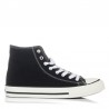 Zapatillas Lona Victoria Tribu Botín Basket Mujer Negro