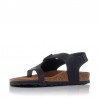 Sandalias Planas Inter-bios 7162 Mujer Negro