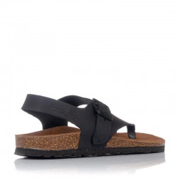 Sandalias Planas Inter-bios 7162 Mujer Negro