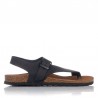Sandalias Planas Inter-bios 7162 Mujer Negro