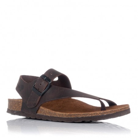Sandalias Planas Inter-bios 7162 Mujer Moka