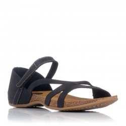 Sandalias Planas Inter-bios 4476 Mujer Negro
