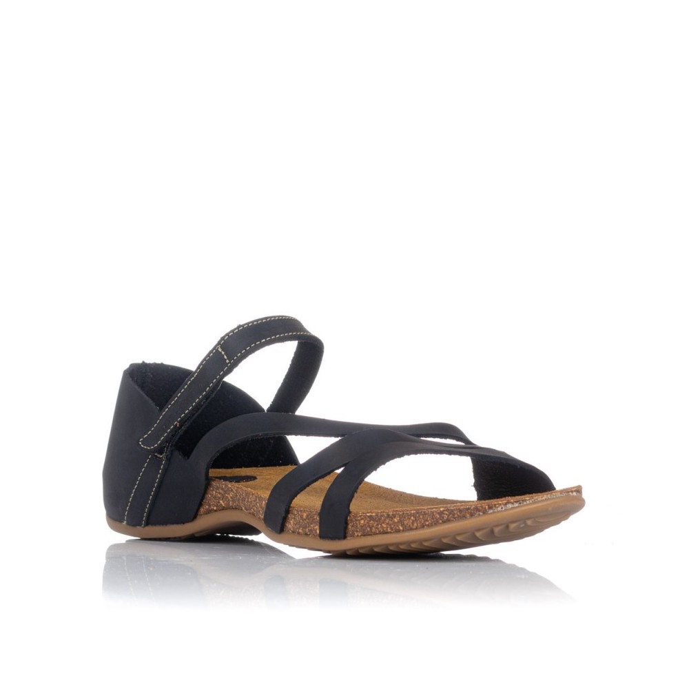 Sandalias Planas Inter-bios 4476 Mujer Negro