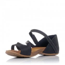 Sandalias Planas Inter-bios 4476 Mujer Negro