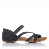 Sandalias Planas Inter-bios 4476 Mujer Negro