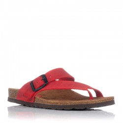 Sandalias Planas Inter-bios 7119 Mujer Rojo