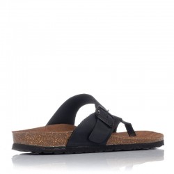 Sandalias Planas Inter-bios 7119 Mujer Negro