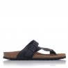 Sandalias Planas Inter-bios 7119 Mujer Negro
