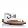 Sandalias Planas Inter-bios 7162 Mujer Blanco