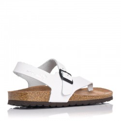 Sandalias Planas Inter-bios 7162 Mujer Blanco