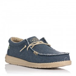 Zapatillas Lona Hey Dude Wally Braided Hombre Azul