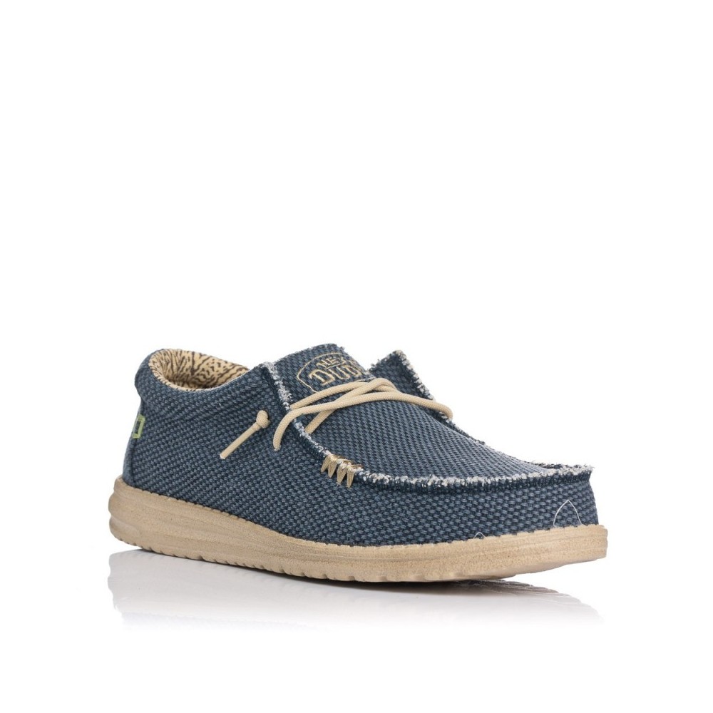 Zapatillas Lona Hey Dude Wally Braided Hombre Azul