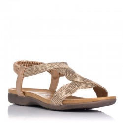 Sandalias Planas Zapp 23572 Mujer Bronce