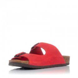 Sandalias Planas Inter-bios 7206 Mujer Rojo