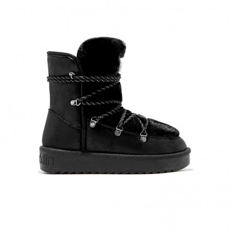 Botines Planos D.franklin Nordic Trk Fur Mujer Negro