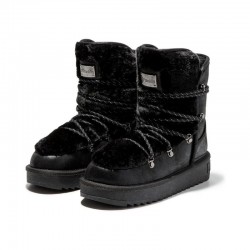 Botines Planos D.franklin Nordic Trk Fur Mujer Negro