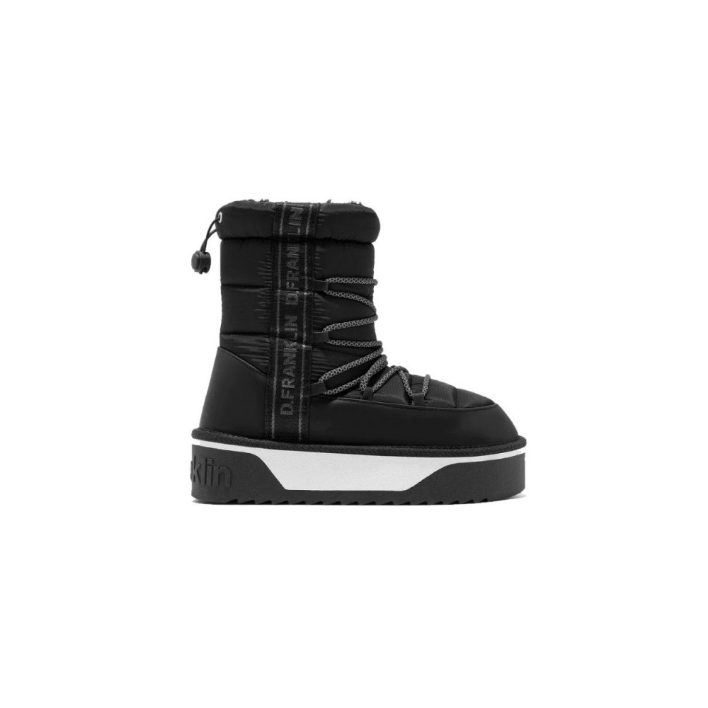 Botines Planos D.franklin Dfsh371006 Mujer Negro