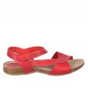 Sandalias Planas Inter-bios 4487 Mujer Rojo