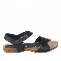 Sandalias Planas Inter-bios 4487 Mujer Negro