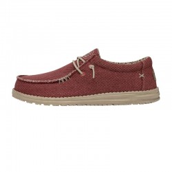 Zapatillas Lona Hey Dude Wally Braided Hombre Rojo