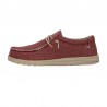 Zapatillas Lona Hey Dude Wally Braided Hombre Rojo