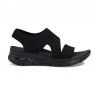 Sandalias Planas Skechers 119458 Mujer Negro
