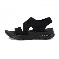 Sandalias Planas Skechers 119458 Mujer Negro