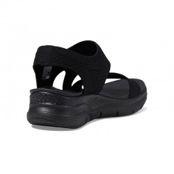 Sandalias Planas Skechers 119458 Mujer Negro
