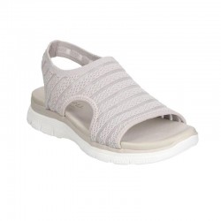 Sandalias Planas Skechers 119479 Mujer Gris