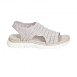 Sandalias Planas Skechers 119479 Mujer Gris
