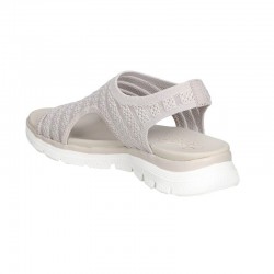 Sandalias Planas Skechers 119479 Mujer Gris