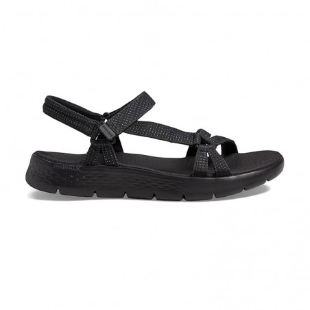 Sandalias Planas Skechers 141451 Mujer Negro