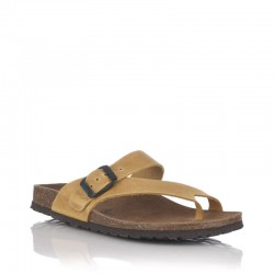 Sandalias Planas Inter-bios 7119 Mujer Mostaza