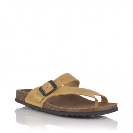 Sandalias Planas Inter-bios 7119 Mujer Mostaza