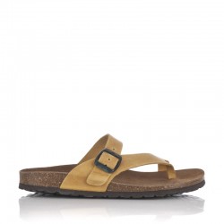 Sandalias Planas Inter-bios 7119 Mujer Mostaza