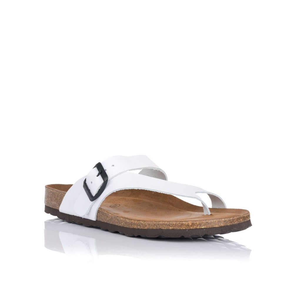Sandalias Planas Inter-bios 7119 Mujer Blanco