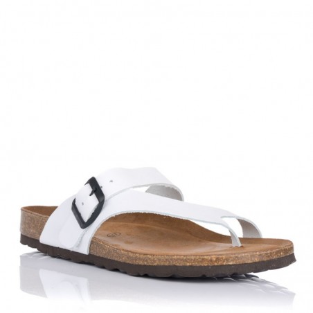 Sandalias Planas Inter-bios 7119 Mujer Blanco