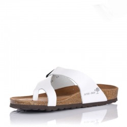 Sandalias Planas Inter-bios 7119 Mujer Blanco