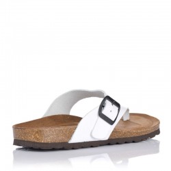 Sandalias Planas Inter-bios 7119 Mujer Blanco