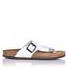 Sandalias Planas Inter-bios 7119 Mujer Blanco