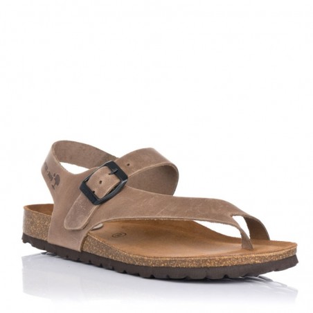 Sandalias Planas Inter-bios 7162 Mujer Taupe