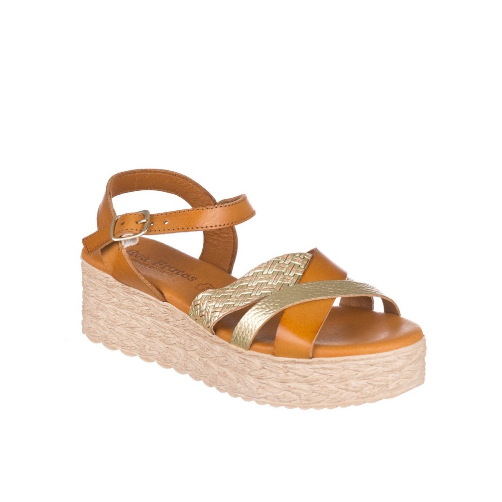Sandalias Planas Zapp 760 Mujer Oro