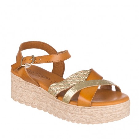 Sandalias Planas Zapp 760 Mujer Oro