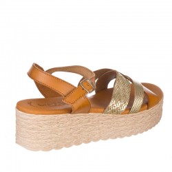 Sandalias Planas Zapp 760 Mujer Oro