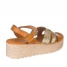 Sandalias Planas Zapp 760 Mujer Oro