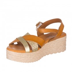 Sandalias Planas Zapp 760 Mujer Oro