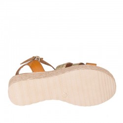 Sandalias Planas Zapp 760 Mujer Oro