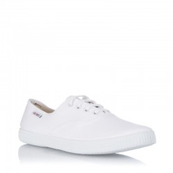 Zapatillas Lona Victoria Lona Inglesa Mujer Blanco
